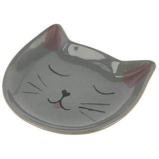 Kerbl talerz ceramiczny dla kota kitty, szary 14x14x2cm 80544